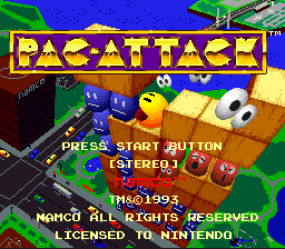 Pac-Attack (Europe) Title Screen